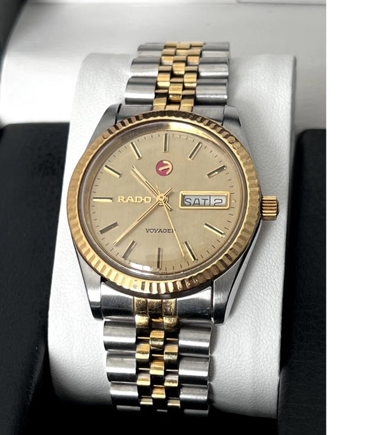 vintage rado mens watch in silver colour